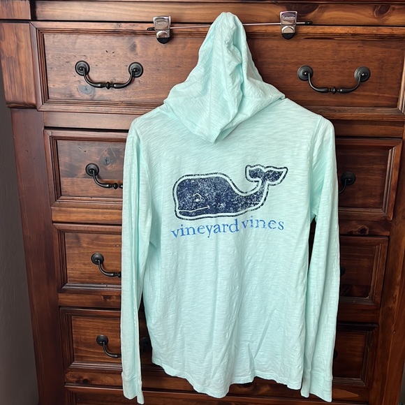 Vineyard Vines Mint hooded long sleeve tee - Picture 3 of 4